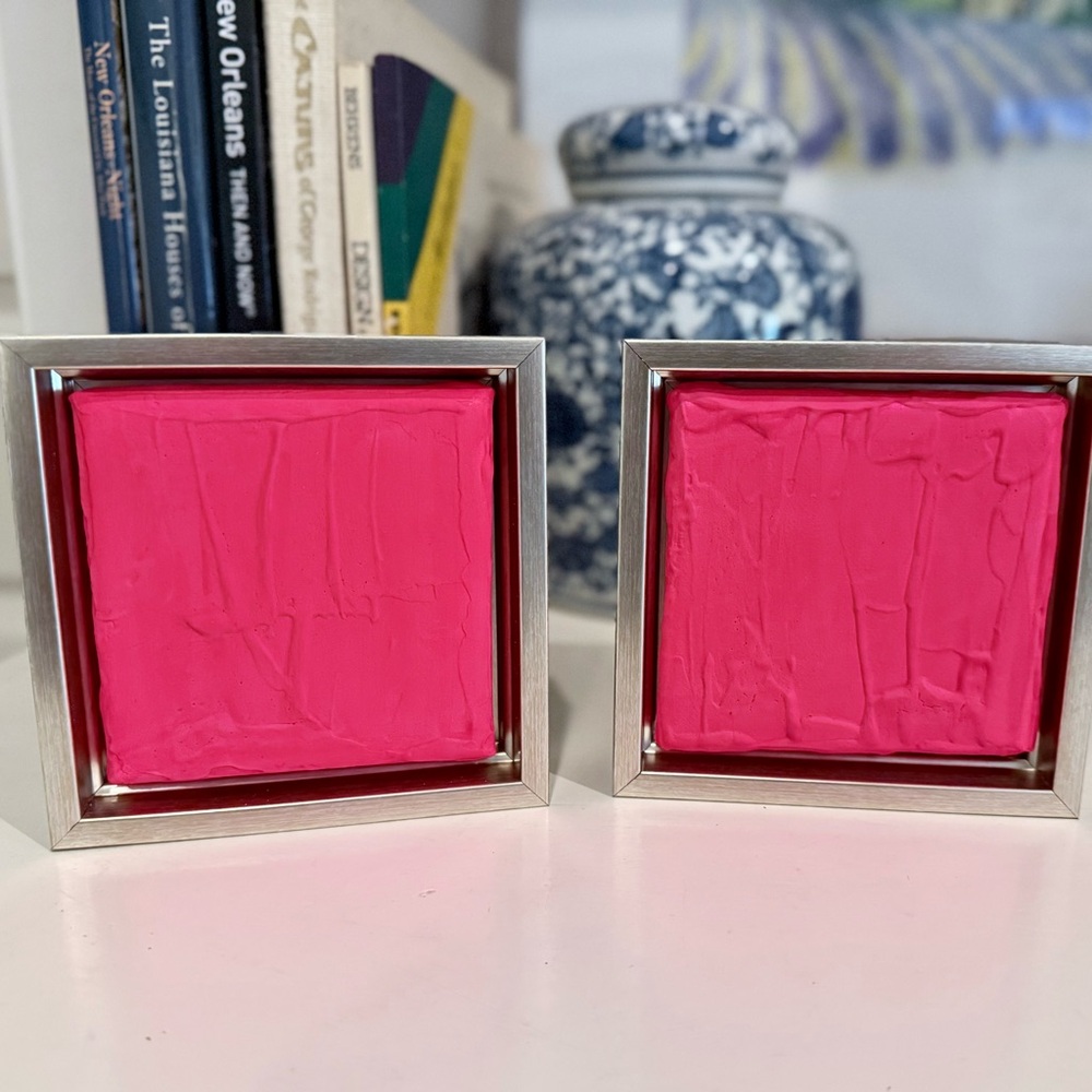 Hot Pink Framed Art Set